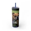 Skinny Tumbler with Straw – 20 oz Stainless Steel Cup