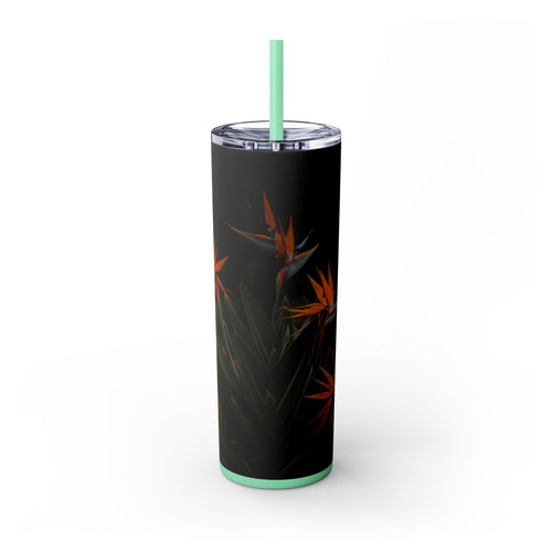 Skinny Tumbler with Straw – 20 oz Stainless Steel Cup