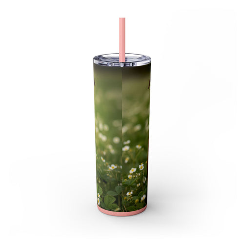 Skinny Tumbler with Straw – 20 oz Stainless Steel Cup