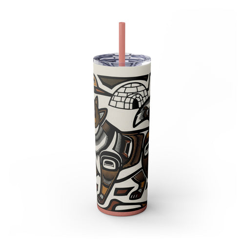 Skinny Tumbler with Straw – 20 oz Stainless Steel Cup