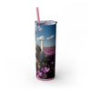 Skinny Tumbler with Straw – 20 oz Stainless Steel Cup