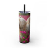 Skinny Tumbler with Straw – 20 oz Stainless Steel Cup
