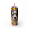 Skinny Tumbler with Straw – 20 oz Stainless Steel Cup