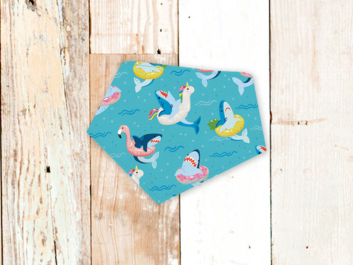 Shark Floaties Dog Bandana