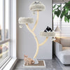 70 Tall Metal Cat Tree Tower with 3 Plush Perches & Sisal Scratching Posts