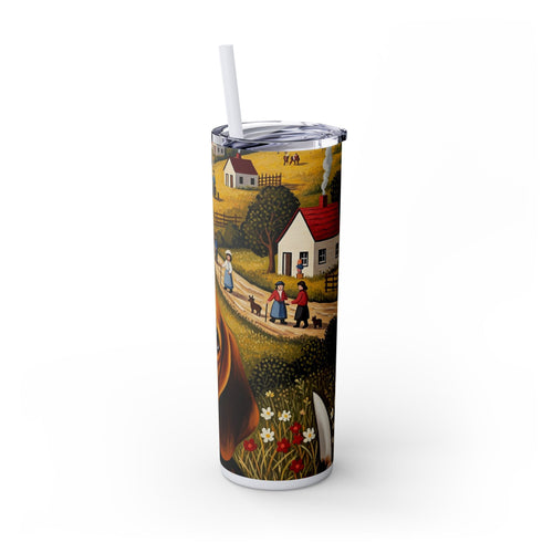 Skinny Tumbler with Straw – 20 oz Stainless Steel Cup