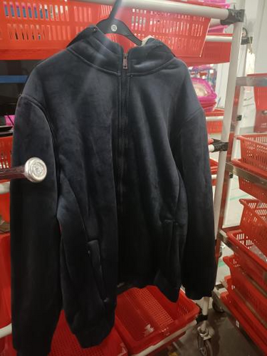 Men's New Hooded Plus Velvet Plus Size Cardigan Sweater Zipper Top
