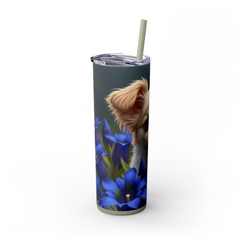 Skinny Tumbler with Straw – 20 oz Stainless Steel Cup