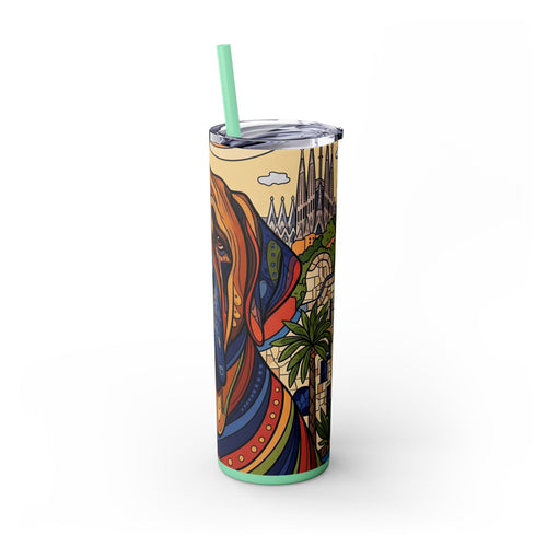 Skinny Tumbler with Straw – 20 oz Stainless Steel Cup