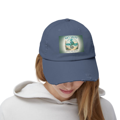 Get Salty Seahorse Distressed Cap
