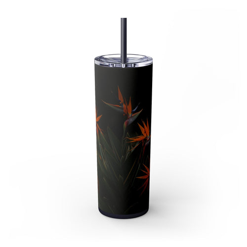 Skinny Tumbler with Straw – 20 oz Stainless Steel Cup