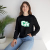 California Embroidered Crewneck Sweatshirt — Green Vintage 'CA' Paw Logo