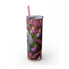 Skinny Tumbler with Straw – 20 oz Stainless Steel Cup