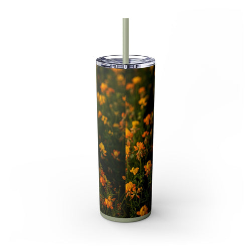 Skinny Tumbler with Straw – 20 oz Stainless Steel Cup