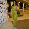 Personalized Street Women's Hanging Neck Backless Fringe Dress