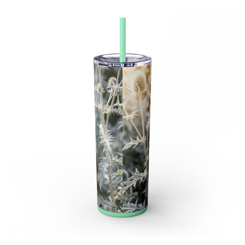 Skinny Tumbler with Straw – 20 oz Stainless Steel Cup