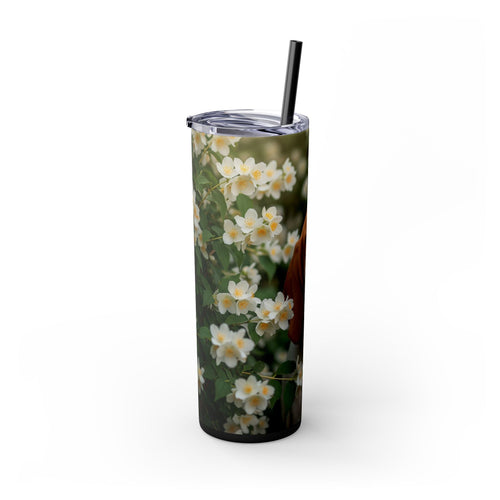 Skinny Tumbler with Straw – 20 oz Stainless Steel Cup
