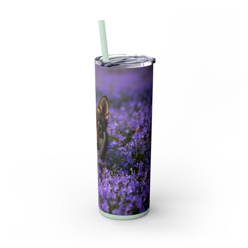 Skinny Tumbler with Straw – 20 oz Stainless Steel Cup
