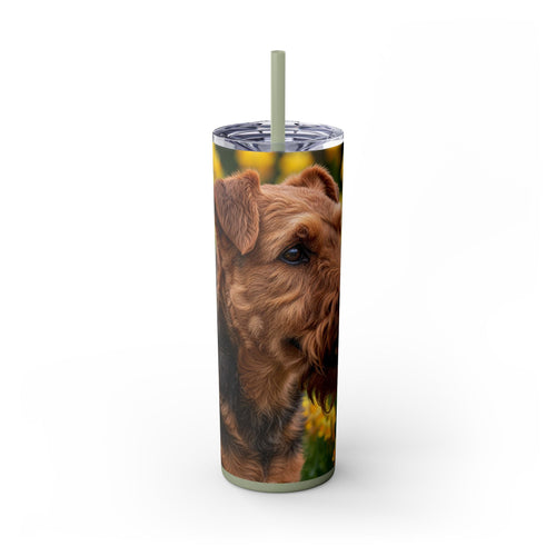Skinny Tumbler with Straw – 20 oz Stainless Steel Cup