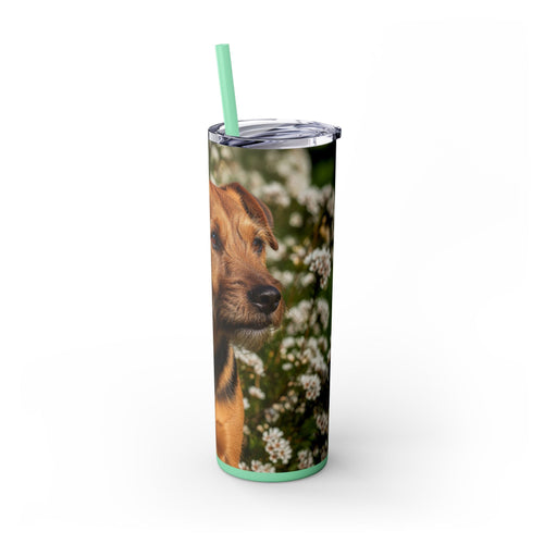 Skinny Tumbler with Straw – 20 oz Stainless Steel Cup