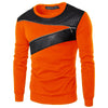 Men's casual fashion zipper plus size long sleeve