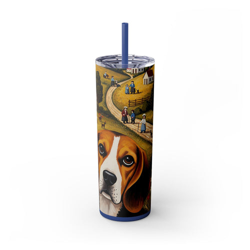 Skinny Tumbler with Straw – 20 oz Stainless Steel Cup