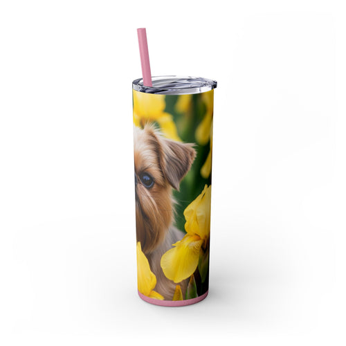 Skinny Tumbler with Straw – 20 oz Stainless Steel Cup
