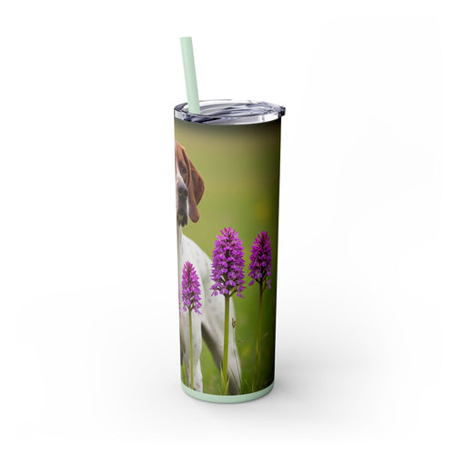 Skinny Tumbler with Straw – 20 oz Stainless Steel Cup