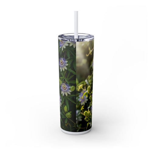 Skinny Tumbler with Straw – 20 oz Stainless Steel Cup