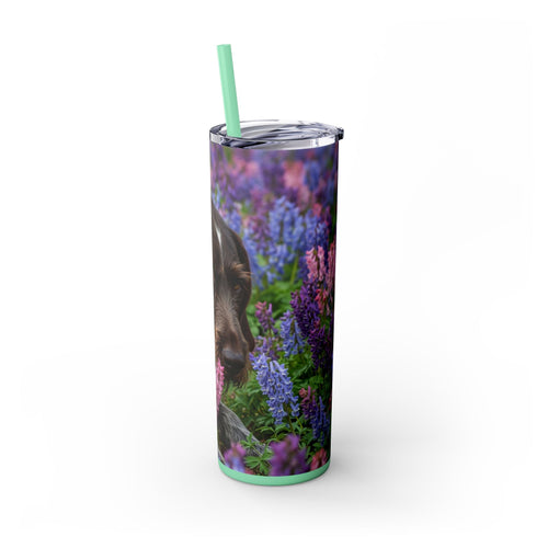 Skinny Tumbler with Straw – 20 oz Stainless Steel Cup