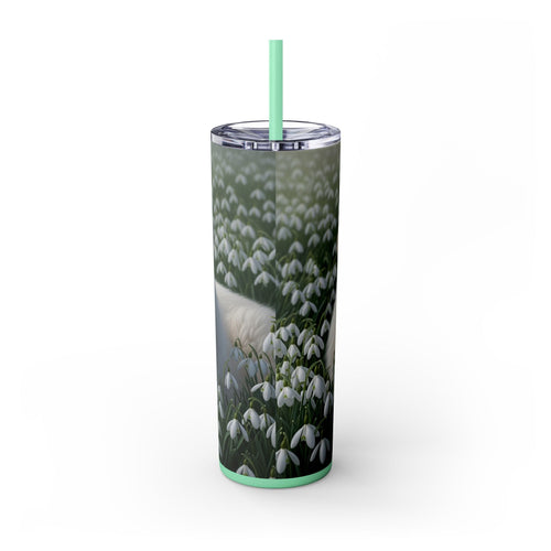 Skinny Tumbler with Straw – 20 oz Stainless Steel Cup