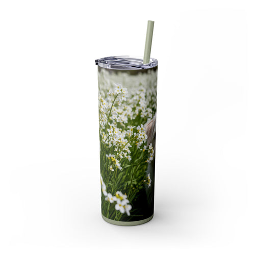 Skinny Tumbler with Straw – 20 oz Stainless Steel Cup