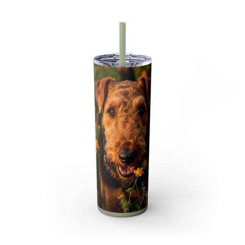Skinny Tumbler with Straw – 20 oz Stainless Steel Cup