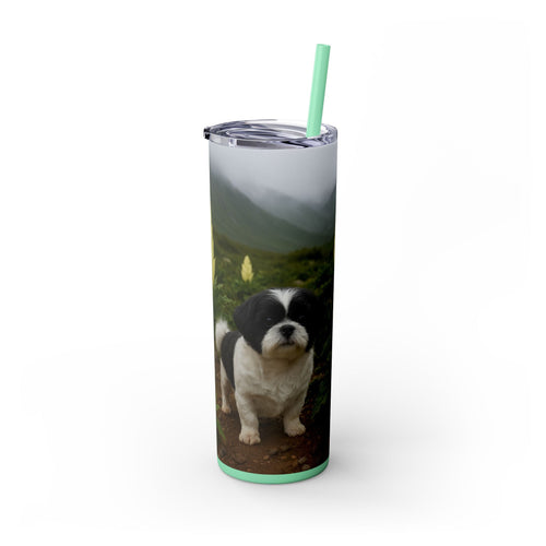 Skinny Tumbler with Straw – 20 oz Stainless Steel Cup