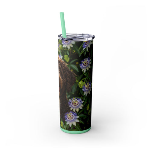 Skinny Tumbler with Straw – 20 oz Stainless Steel Cup
