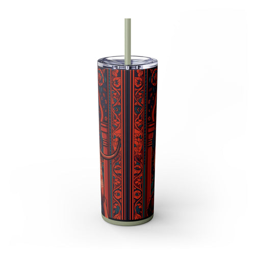 Skinny Tumbler with Straw – 20 oz Stainless Steel Cup