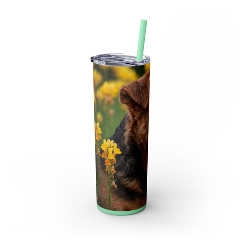 Skinny Tumbler with Straw – 20 oz Stainless Steel Cup