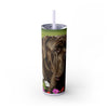 Skinny Tumbler with Straw – 20 oz Stainless Steel Cup