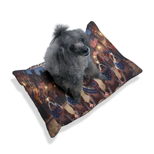 Patriot's Day Patriotic Dogs Pet Bed