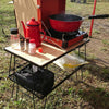 Outdoor Simple Folding Picnic Table Multi-layer Wrought Iron Rack