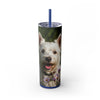 Skinny Tumbler with Straw – 20 oz Stainless Steel Cup