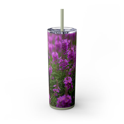 Skinny Tumbler with Straw – 20 oz Stainless Steel Cup