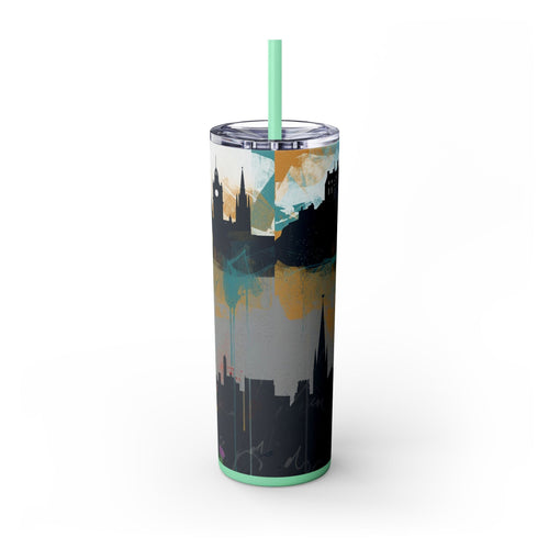 Skinny Tumbler with Straw – 20 oz Stainless Steel Cup