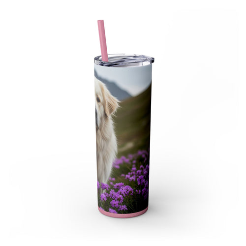 Skinny Tumbler with Straw – 20 oz Stainless Steel Cup