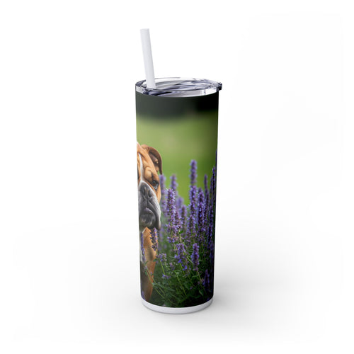 Skinny Tumbler with Straw – 20 oz Stainless Steel Cup