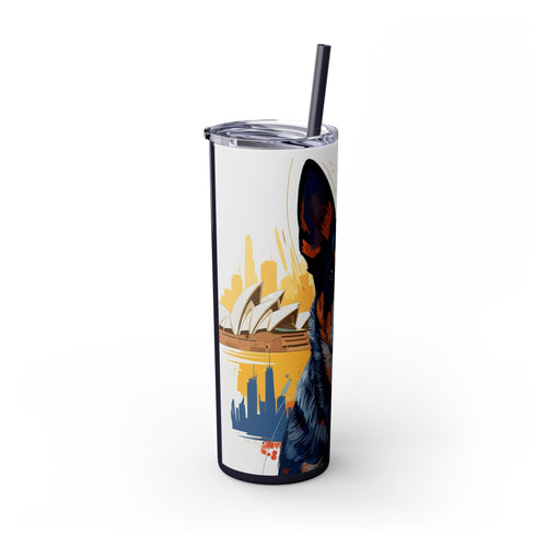 Skinny Tumbler with Straw – 20 oz Stainless Steel Cup