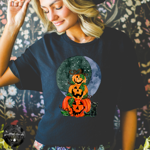 Jack O'Lantern Trio Tee | Vintage Halloween Pumpkin Graphic T-Shirt