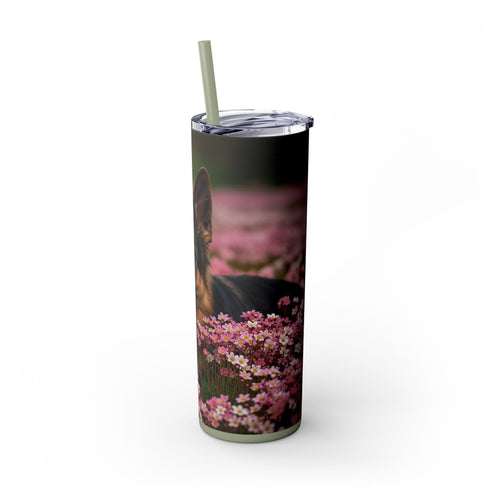 Skinny Tumbler with Straw – 20 oz Stainless Steel Cup