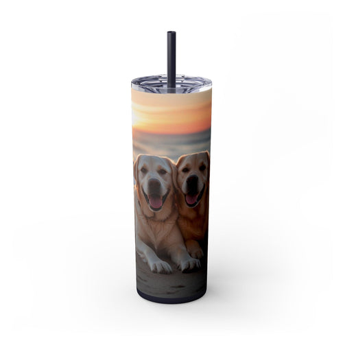 Skinny Tumbler with Straw – 20 oz Stainless Steel Cup