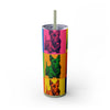 Skinny Tumbler with Straw – 20 oz Stainless Steel Cup